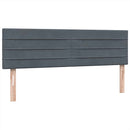 vidaXL sötétszürke bársony rugós ágy matraccal 140x210 cm