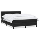 vidaXL fekete bársony rugós ágy matraccal 160x210 cm