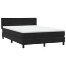 vidaXL fekete bársony rugós ágy matraccal 160x210 cm
