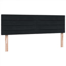 vidaXL fekete bársony rugós ágy matraccal 160x210 cm