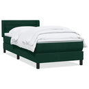 vidaXL sötétzöld bársony rugós ágy matraccal 80x220 cm