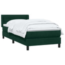 vidaXL sötétzöld bársony rugós ágy matraccal 80x220 cm