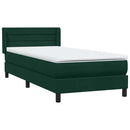vidaXL sötétzöld bársony rugós ágy matraccal 80x220 cm