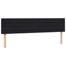 vidaXL fekete bársony rugós ágy matraccal 200x220 cm
