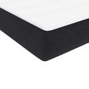 vidaXL fekete bársony rugós ágy matraccal 200x220 cm