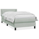 vidaXL világosszürke bársony rugós ágy matraccal 80x210 cm