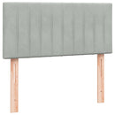 vidaXL világosszürke bársony rugós ágy matraccal 80x210 cm