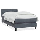 vidaXL sötétszürke bársony rugós ágy matraccal 80x210 cm