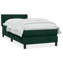 vidaXL sötétzöld bársony rugós ágy matraccal 80x220 cm