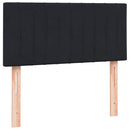 vidaXL fekete bársony rugós ágy matraccal 100x220 cm