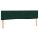 vidaXL sötétzöld bársony rugós ágy matraccal 180x220 cm