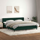 vidaXL sötétzöld bársony rugós ágy matraccal 180x220 cm