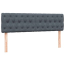 vidaXL sötétszürke bársony rugós ágy matraccal 160x210 cm