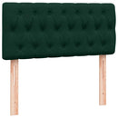 vidaXL sötétzöld bársony rugós ágy matraccal 80x220 cm