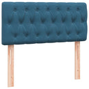 vidaXL sötétkék bársony rugós ágy matraccal 80x220 cm