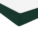 vidaXL sötétzöld bársony rugós ágy matraccal 160x220 cm