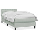 vidaXL világosszürke bársony rugós ágy matraccal 80x210 cm