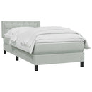 vidaXL világosszürke bársony rugós ágy matraccal 80x210 cm