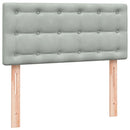 vidaXL világosszürke bársony rugós ágy matraccal 80x210 cm