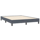 vidaXL sötétszürke bársony rugós ágy matraccal 160x210 cm