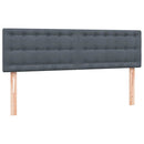 vidaXL sötétszürke bársony rugós ágy matraccal 160x210 cm