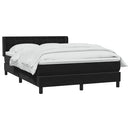vidaXL fekete bársony rugós ágy matraccal 160x210 cm