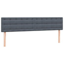 vidaXL sötétszürke bársony rugós ágy matraccal 180x210 cm