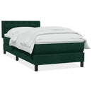 vidaXL sötétzöld bársony rugós ágy matraccal 80x220 cm