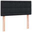 vidaXL fekete bársony rugós ágy matraccal 90x220 cm