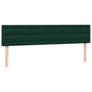 vidaXL sötétzöld bársony rugós ágy matraccal 180x220 cm