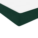 vidaXL sötétzöld bársony rugós ágy matraccal 180x220 cm