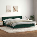 vidaXL sötétzöld bársony rugós ágy matraccal 180x220 cm