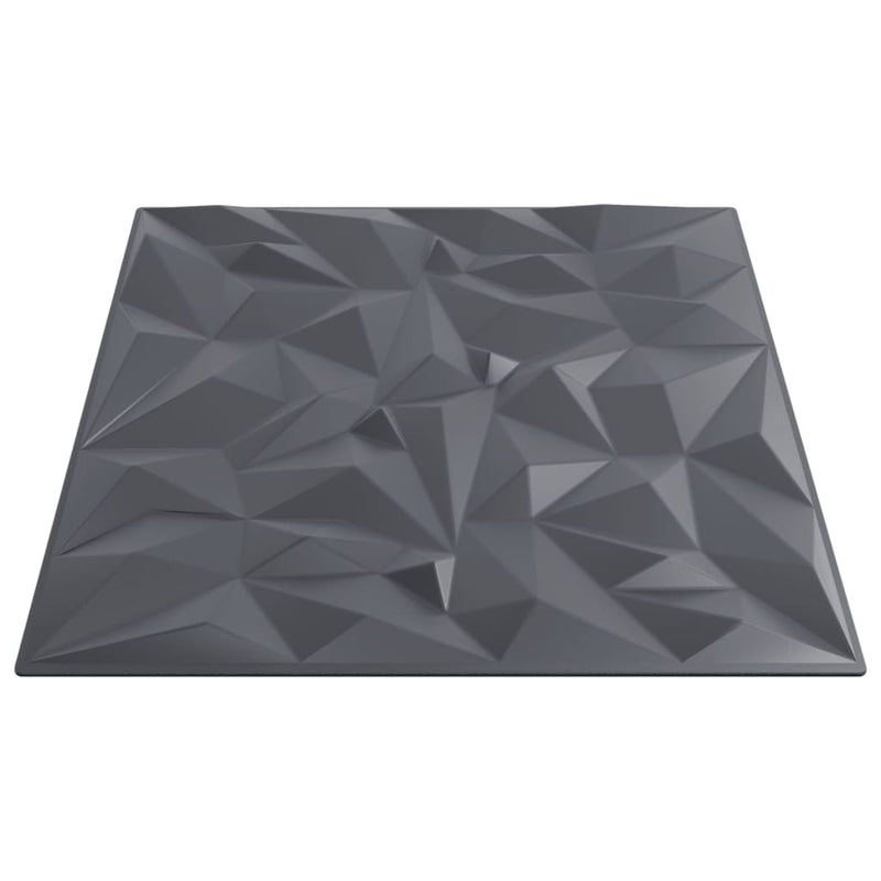 vidaXL 12 db szürke XPS ametisztmintás fali panel 50 x 50 cm 3 m²