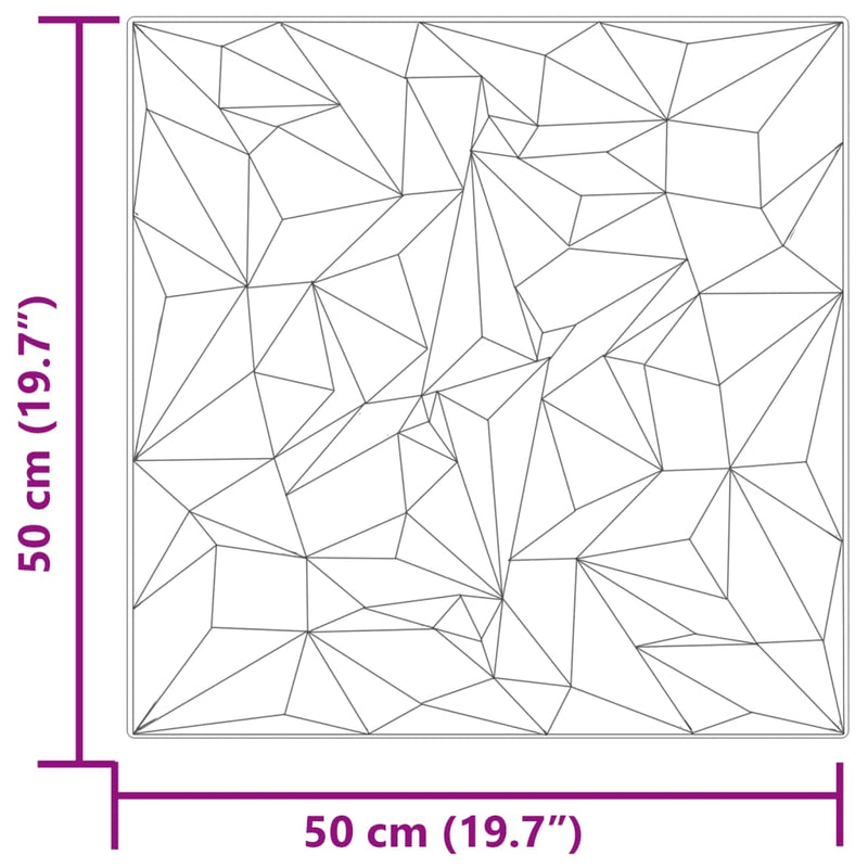 vidaXL 12 db zöld XPS ametisztmintás fali panel 50 x 50 cm 3 m²