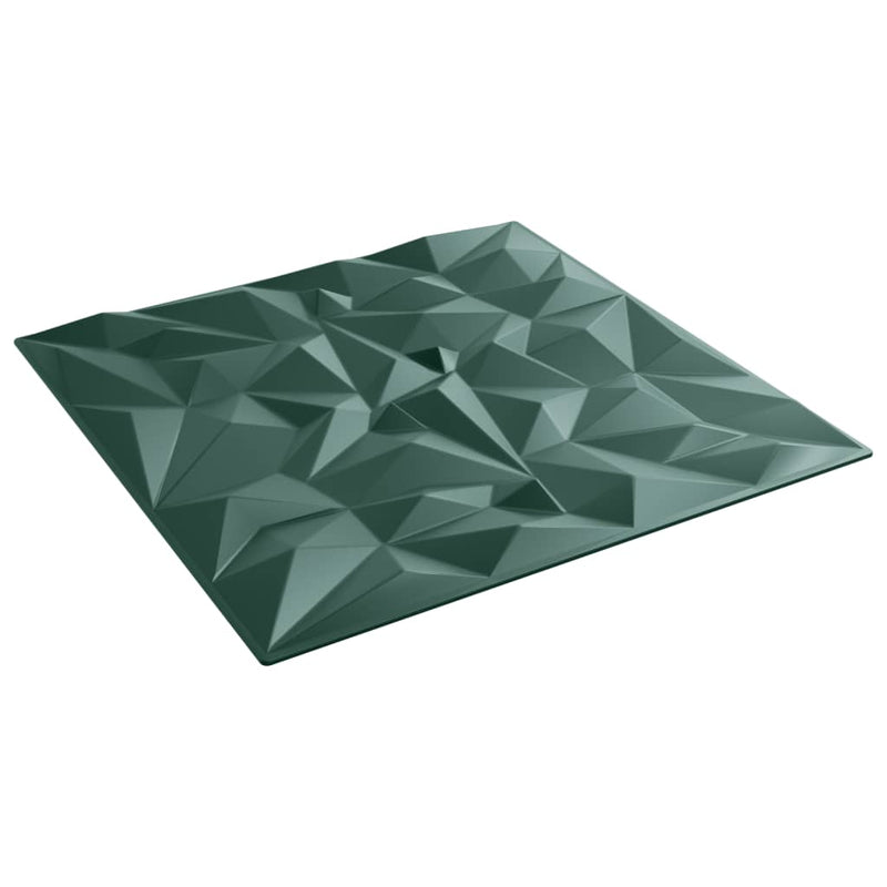 vidaXL 24 db zöld XPS ametisztmintás fali panel 50 x 50 cm 6 m²