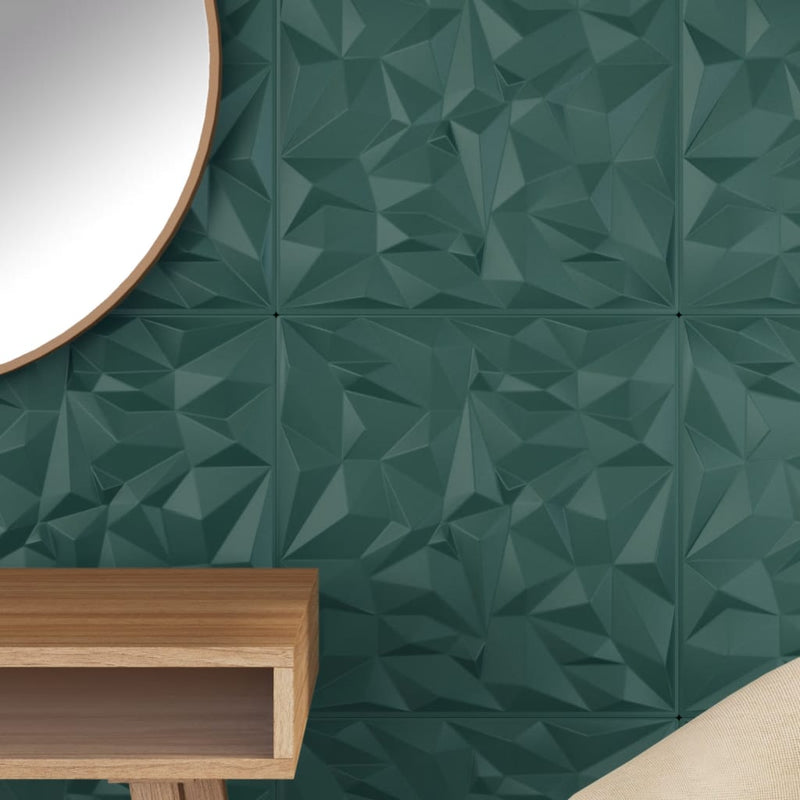 vidaXL 48 db zöld XPS ametisztmintás fali panel 50 x 50 cm 12 m²