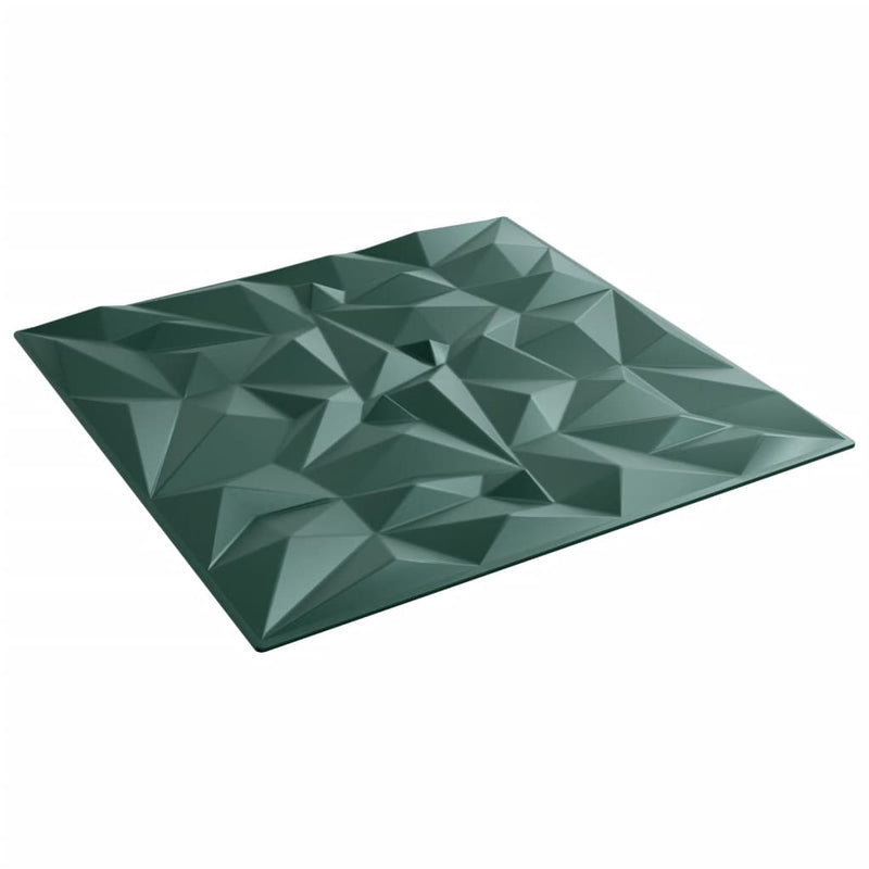 vidaXL 48 db zöld XPS ametisztmintás fali panel 50 x 50 cm 12 m²