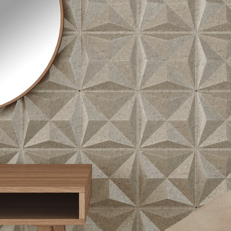 vidaXL 12 db betonmintás XPS origami fali panel 50 x 50 cm 3 m²