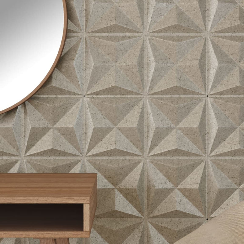 vidaXL 24 db betonmintás XPS origami fali panel 50 x 50 cm 6 m²