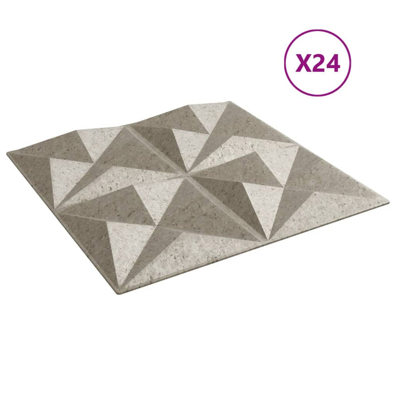 vidaXL 24 db betonmintás XPS origami fali panel 50 x 50 cm 6 m²