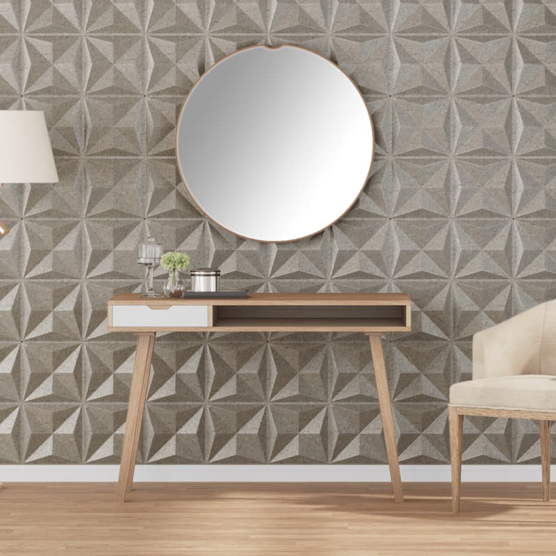 vidaXL 24 db betonmintás XPS origami fali panel 50 x 50 cm 6 m²