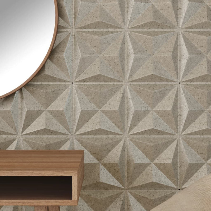 vidaXL 48 db betonmintás XPS origami fali panel 50 x 50 cm 12 m²