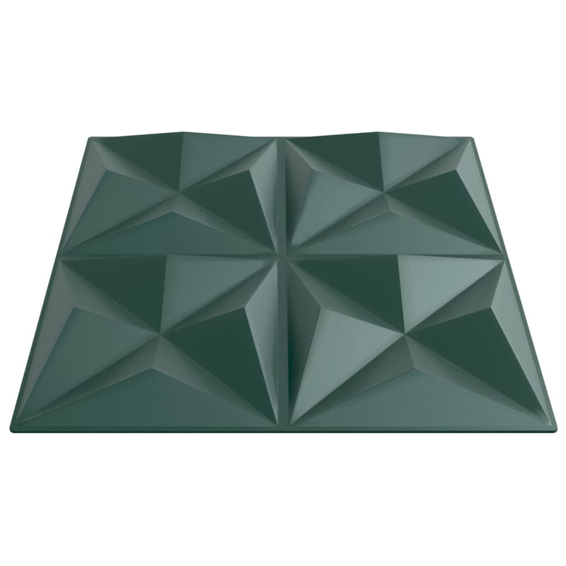 vidaXL 12 db zöld XPS origami fali panel 50 x 50 cm 3 m²