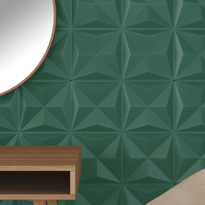 vidaXL 24 db zöld XPS origami fali panel 50 x 50 cm 6 m²