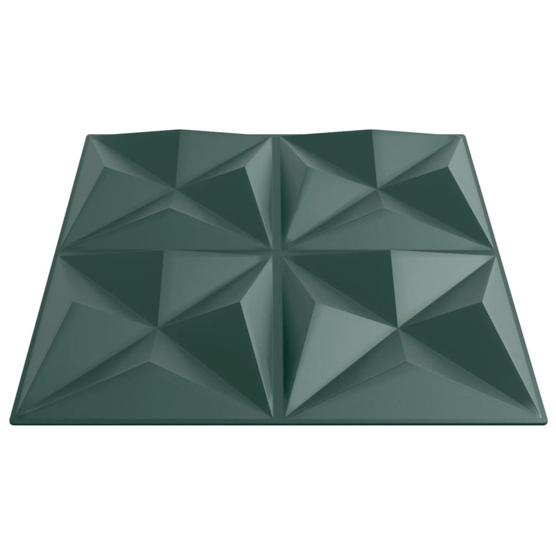 vidaXL 24 db zöld XPS origami fali panel 50 x 50 cm 6 m²