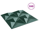 vidaXL 48 db zöld XPS origami fali panel 50 x 50 cm 12 m²