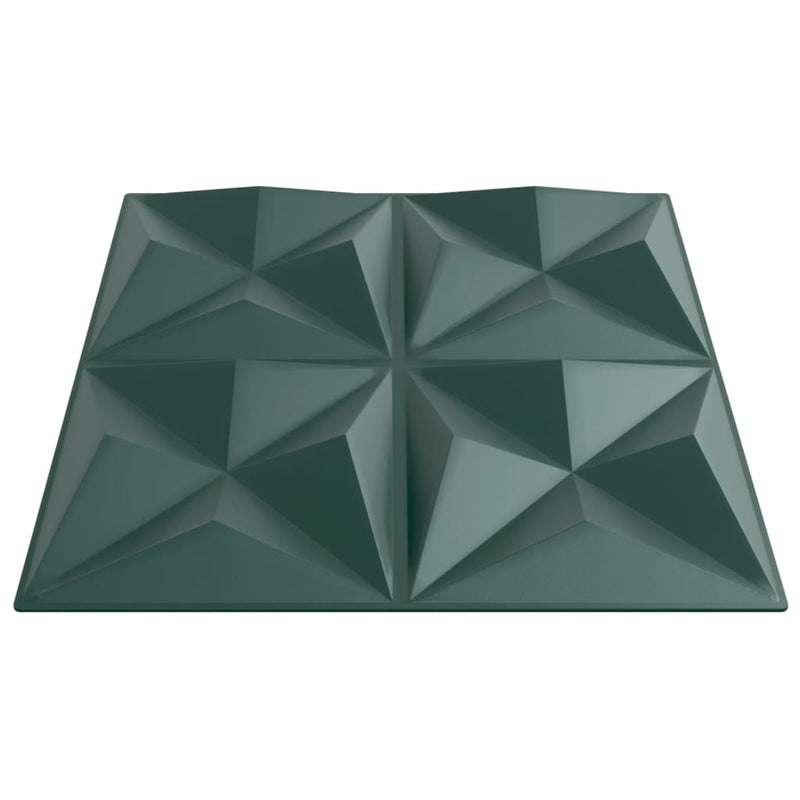vidaXL 48 db zöld XPS origami fali panel 50 x 50 cm 12 m²