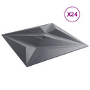 vidaXL 24 db szürke XPS csillagmintás fali panel 50 x 50 cm 6 m²