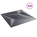 vidaXL 48 db szürke XPS csillagmintás fali panel 50 x 50 cm 12 m²