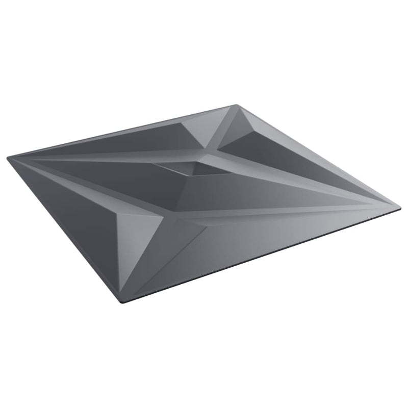 vidaXL 48 db szürke XPS csillagmintás fali panel 50 x 50 cm 12 m²